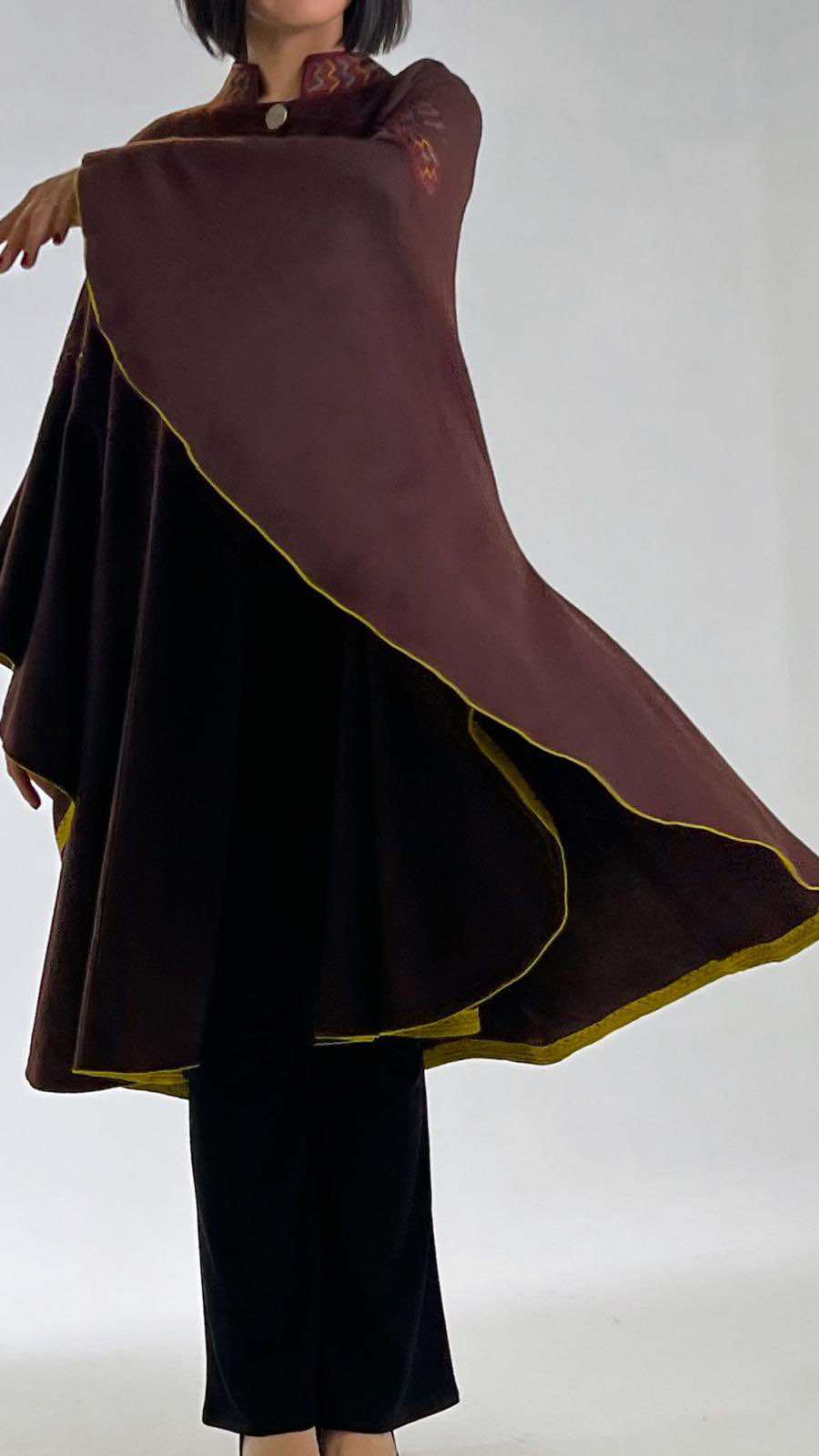 Nomad pure wool cape