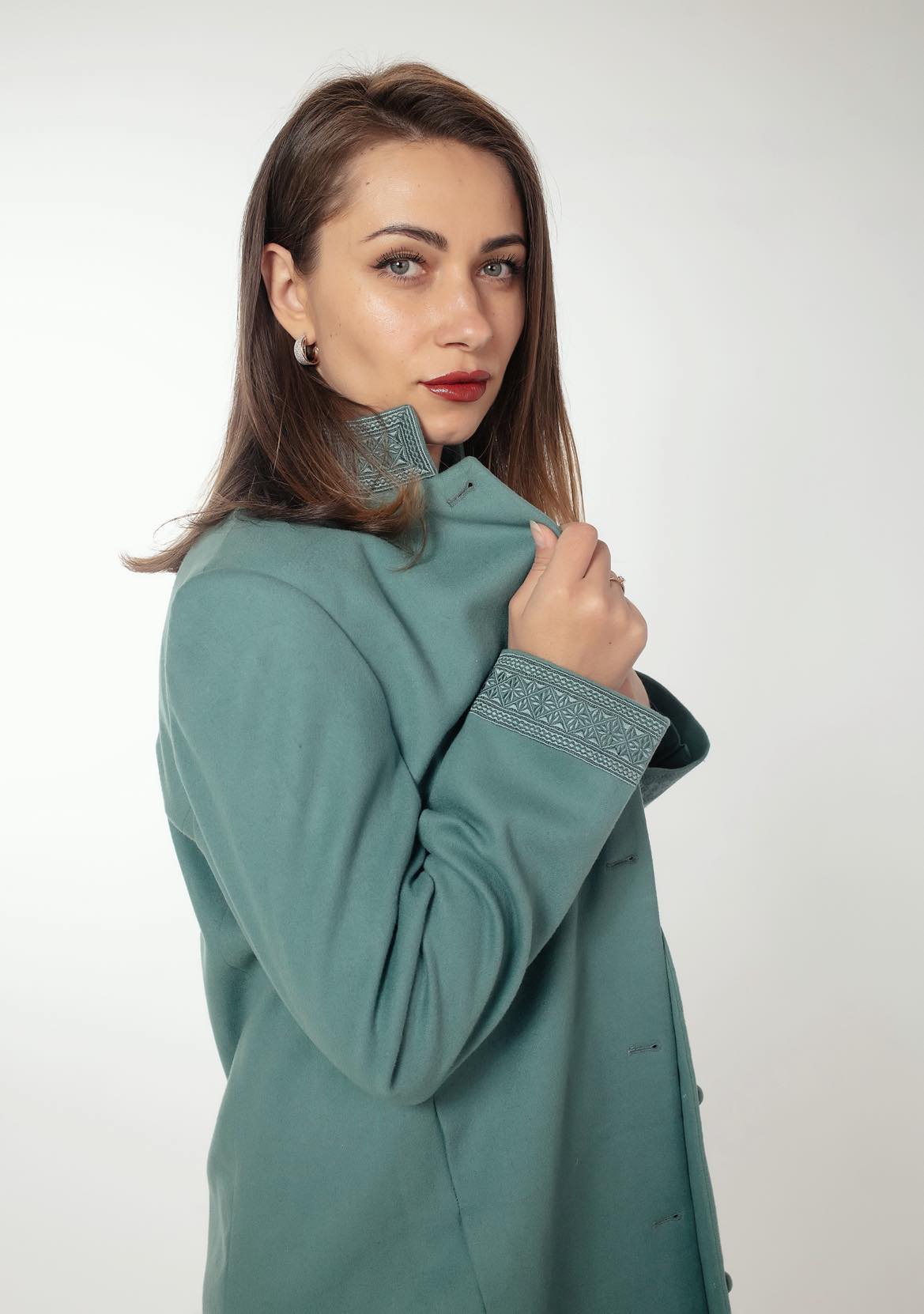 Aquamarine Mirage Long Coat