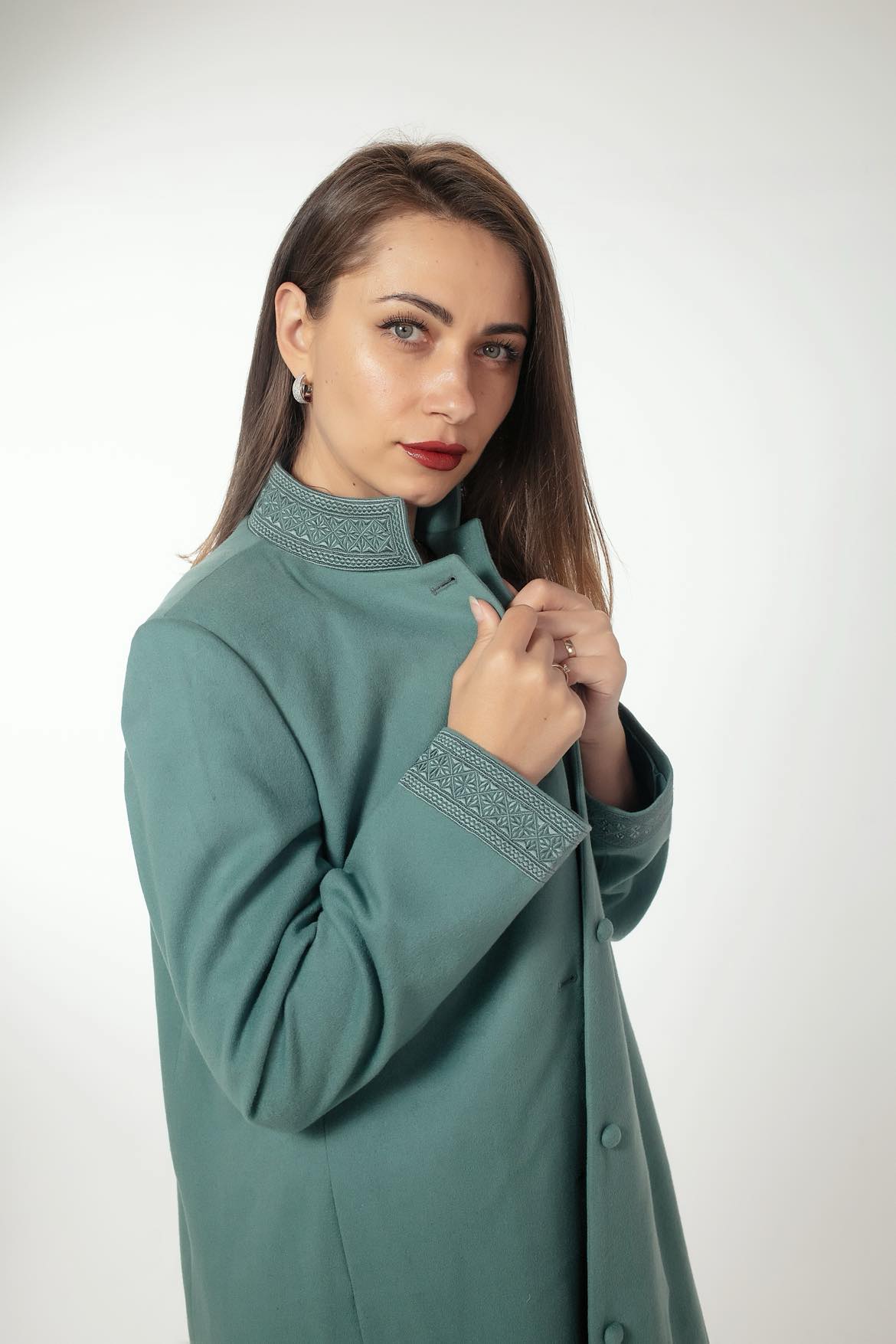 Aquamarine Mirage Long Coat