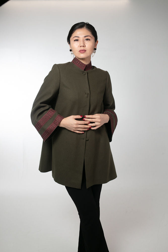 Pure Wool Hand Embroidered Jacket