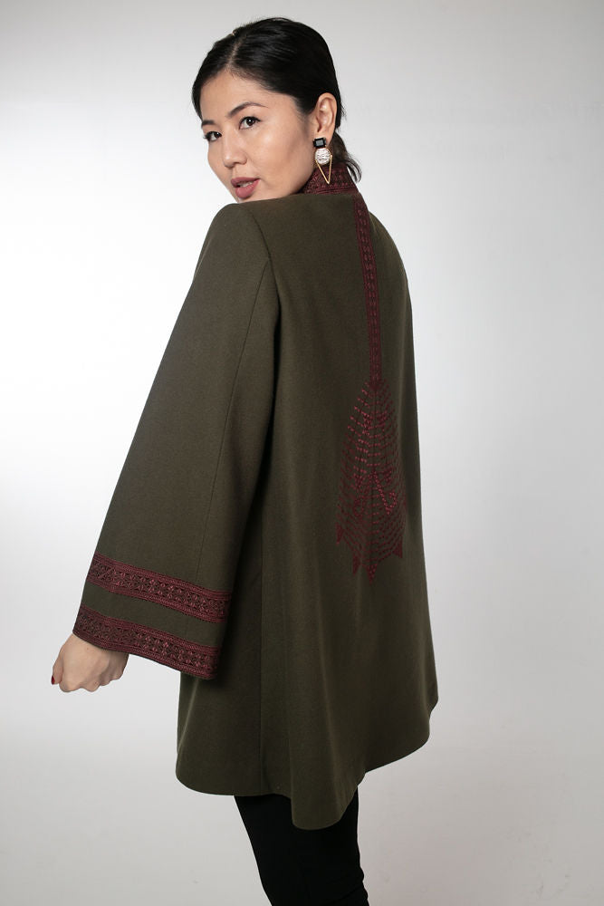 Pure Wool Hand Embroidered Jacket